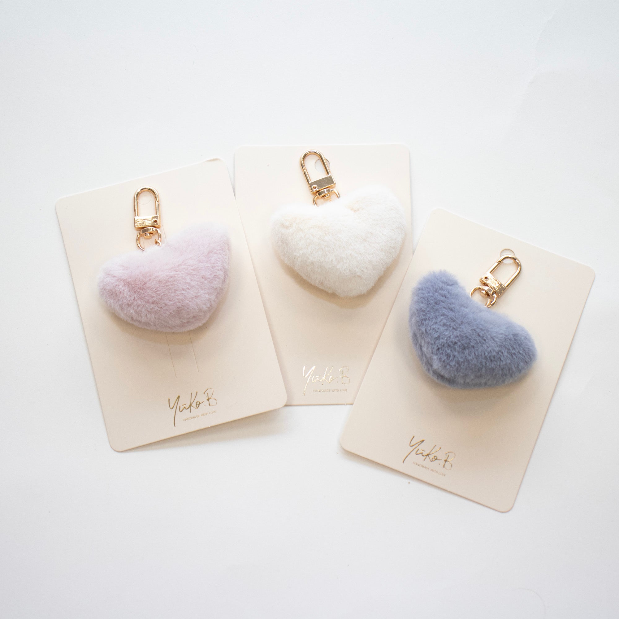 Bijou de sac - porte clés - Pompon - Gris - Yuko B.