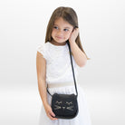 Sac bandoulière enfant - Mina Noir - Yuko B.