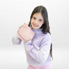 Sac bandoulière enfant - Mina le chat minimaliste Rose - Yuko B.